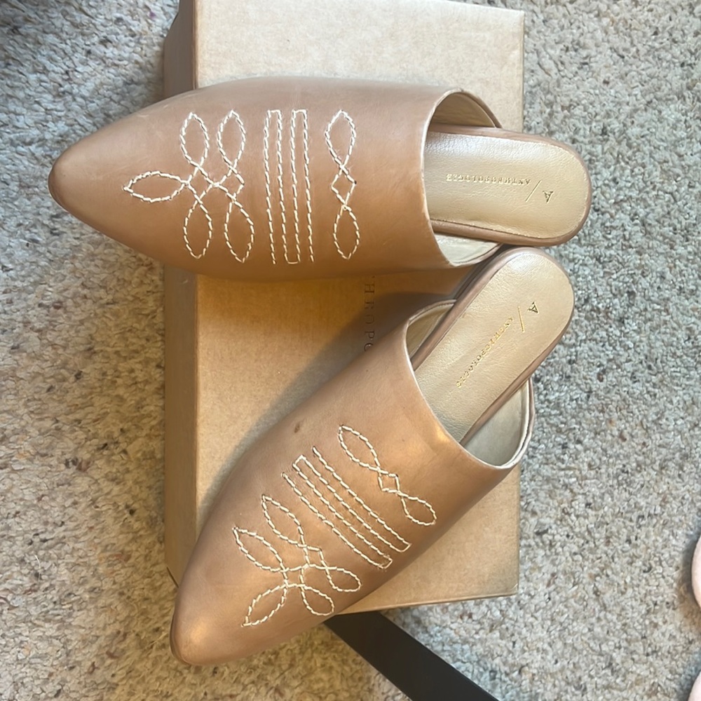 Anthropologie Western Mules